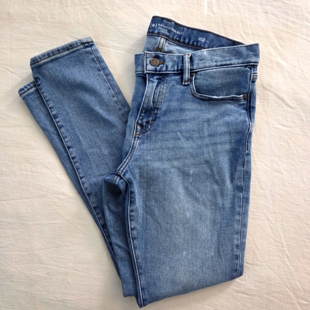 Banana Republic Women's Blue Jeans Skinny Fit 33 Inch Waist × 34 Inseam